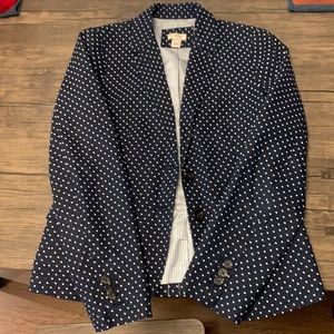 J. Crew Women’s Polka Dot Linen Blazer - Size 4